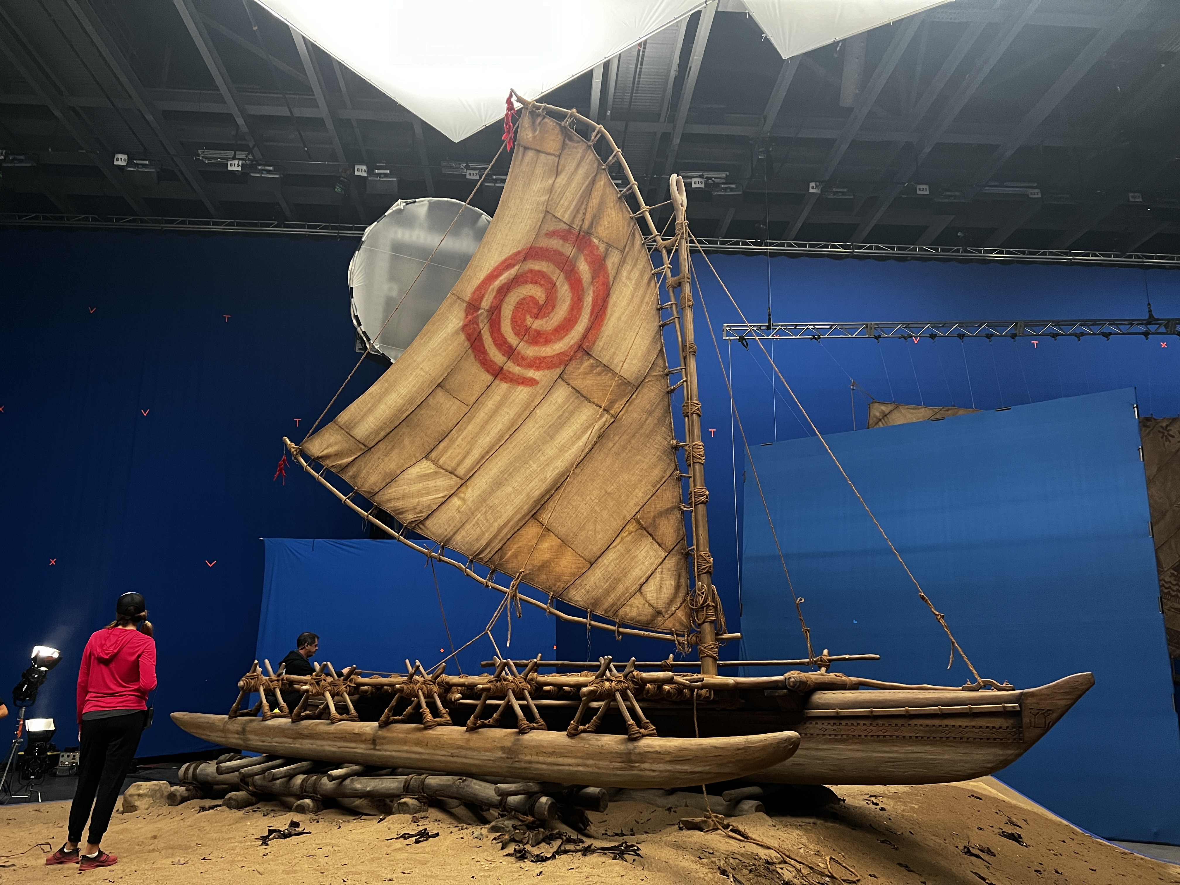 Moana's canoe in cave