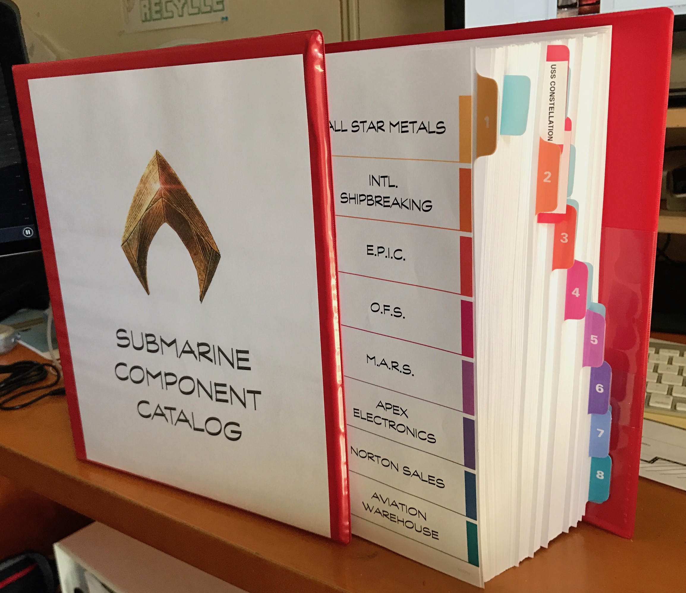 Submarine component catalog