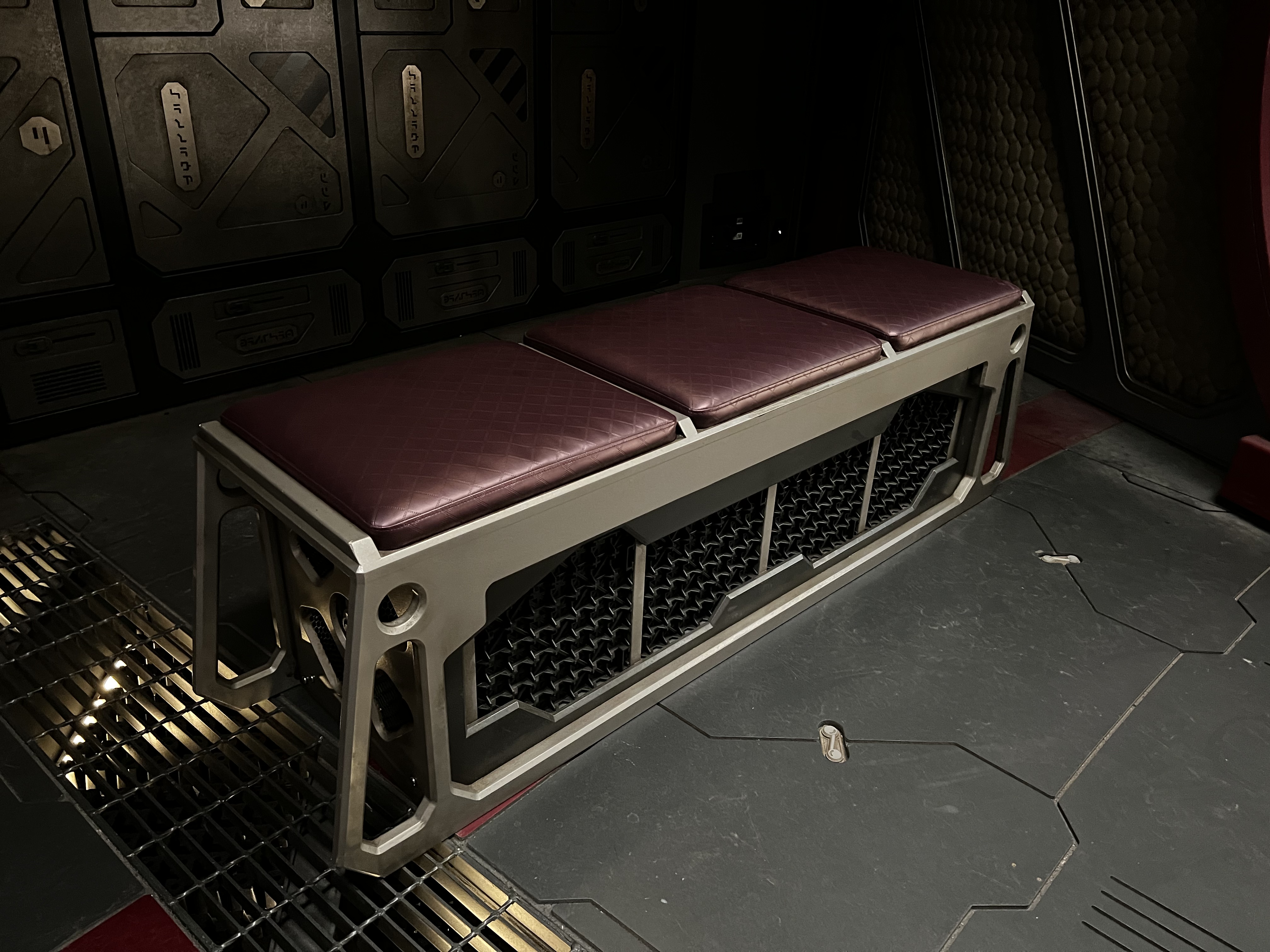 Implemented Bowie locker bench