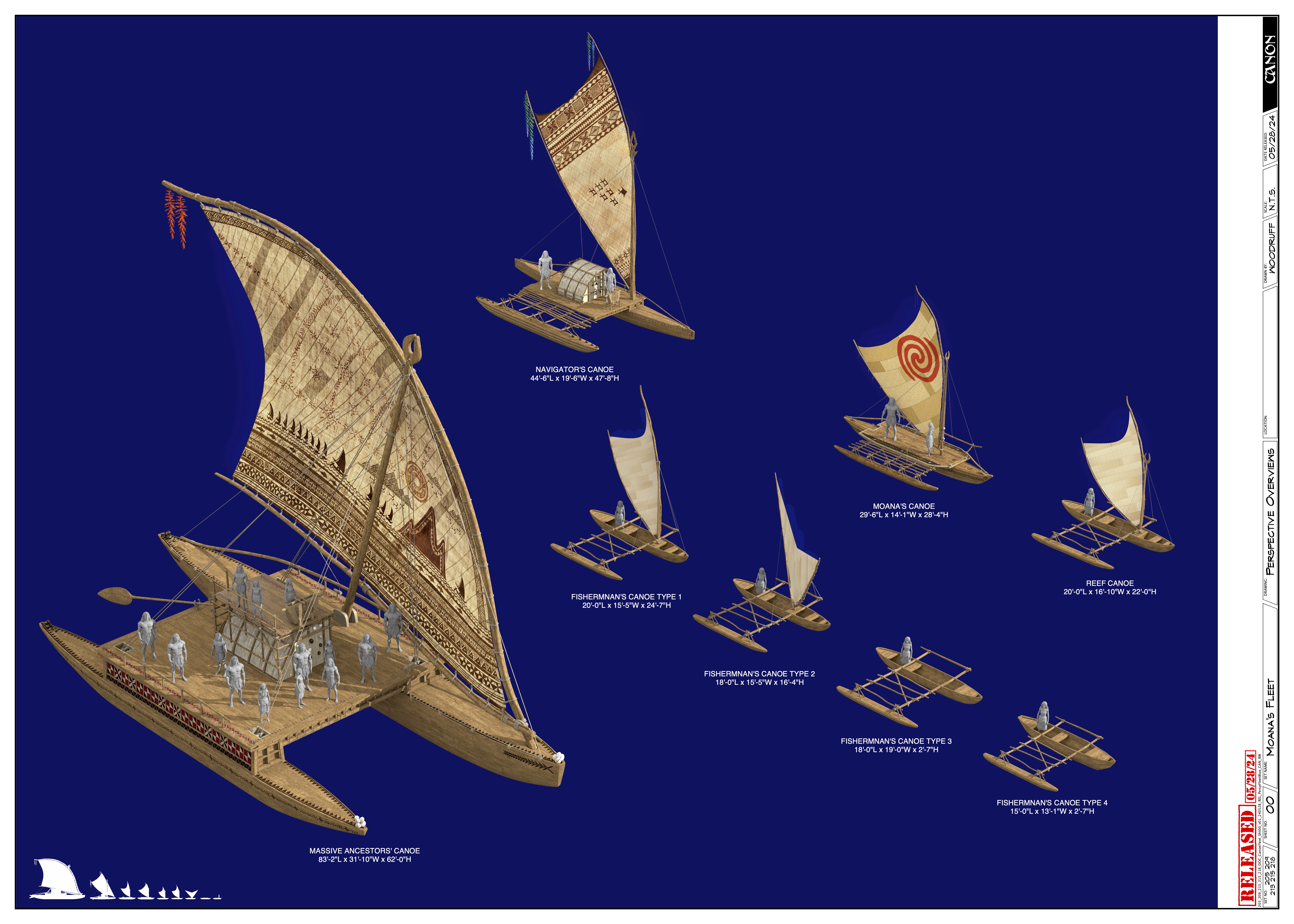 Complete fleet technical drawings