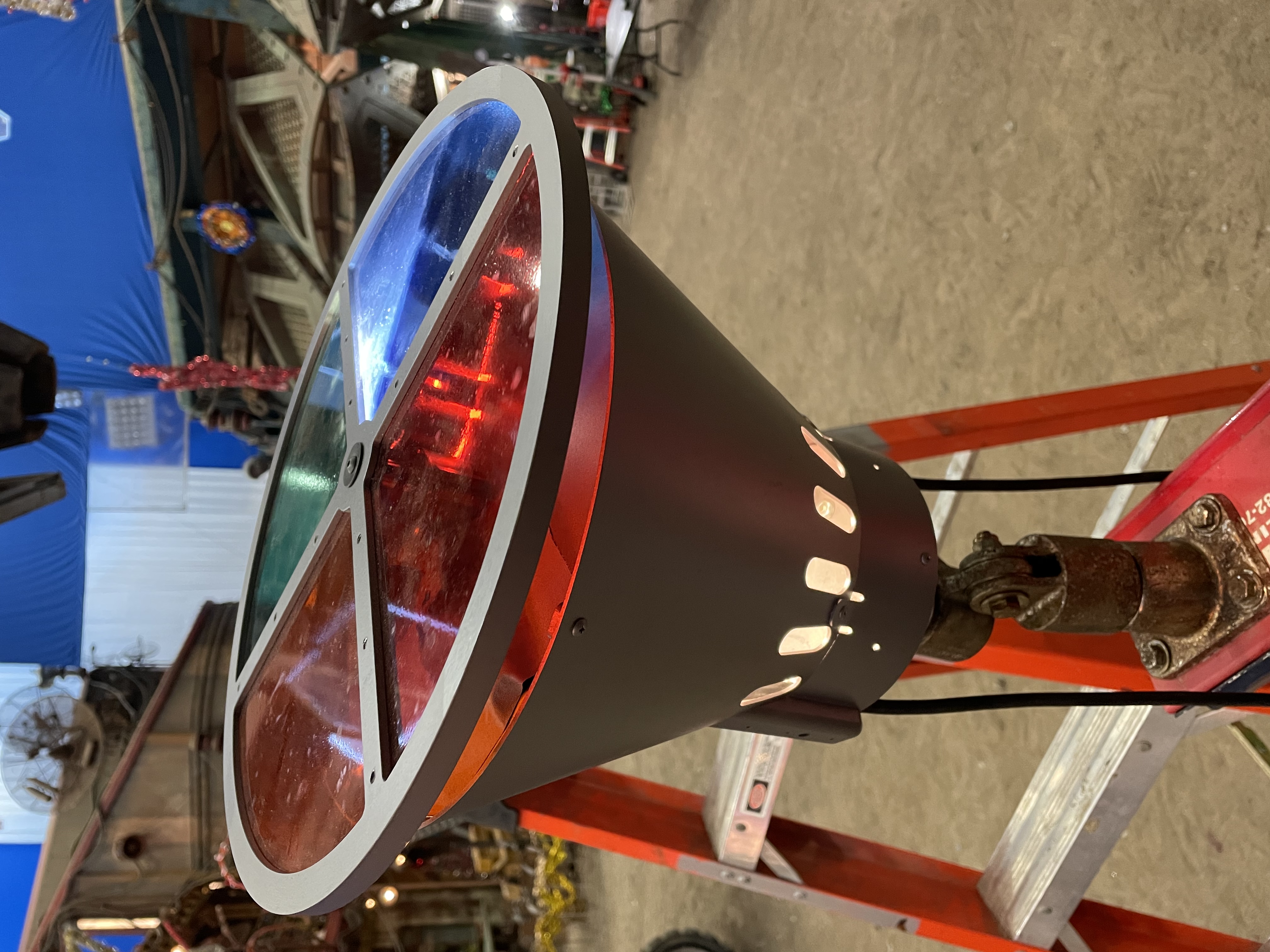 Christmas special lighting on set