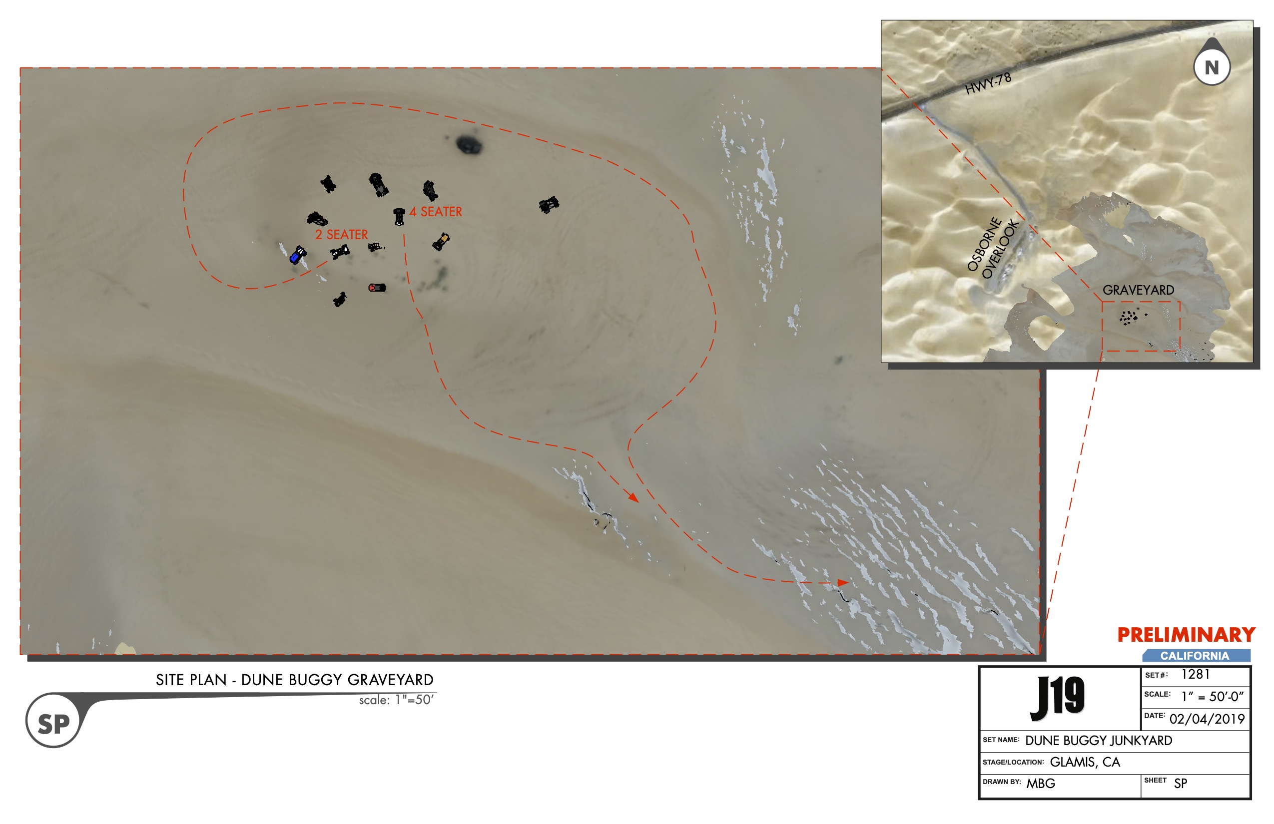 Dune buggy graveyard concept design