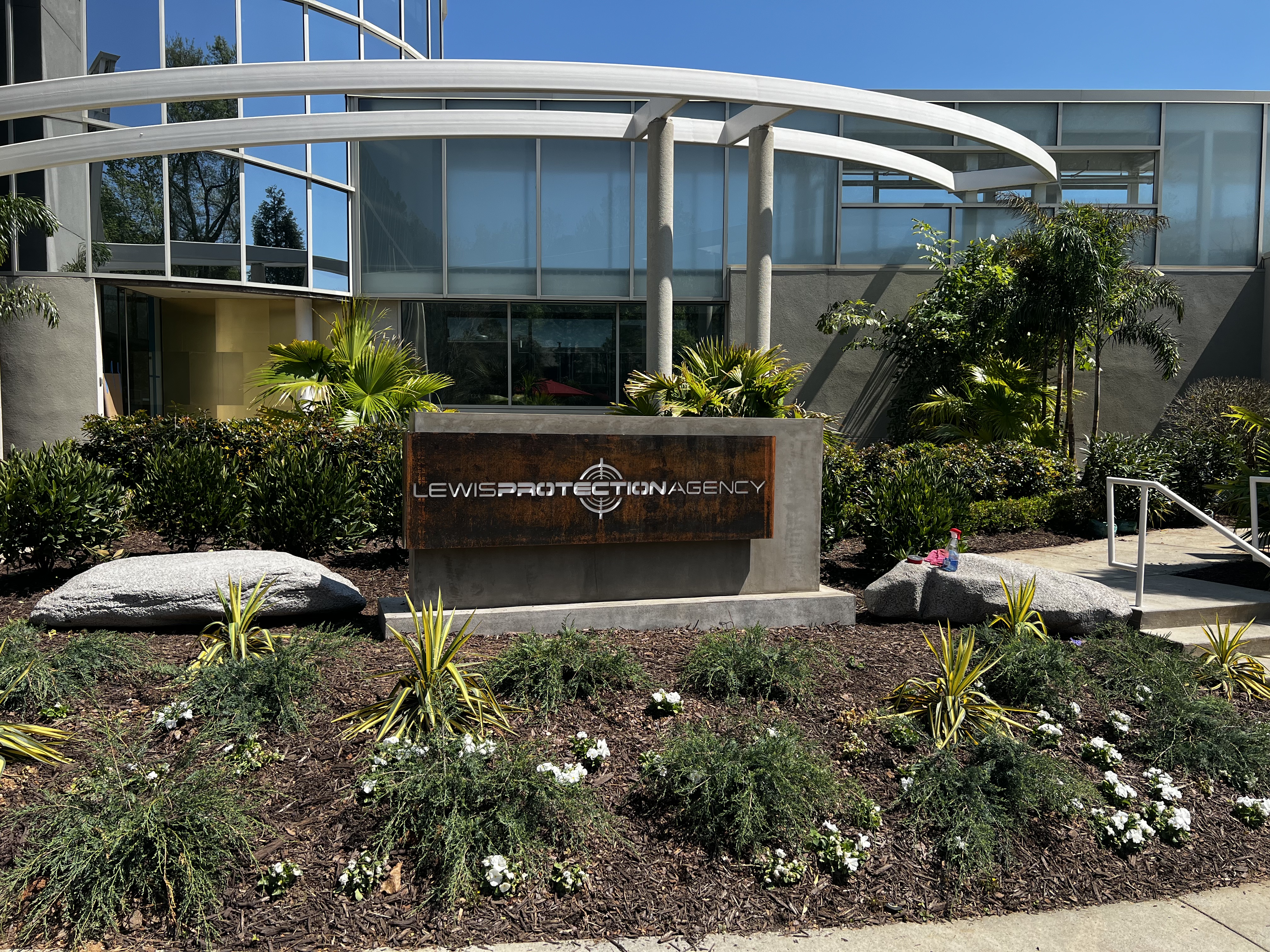 Agency signage detail