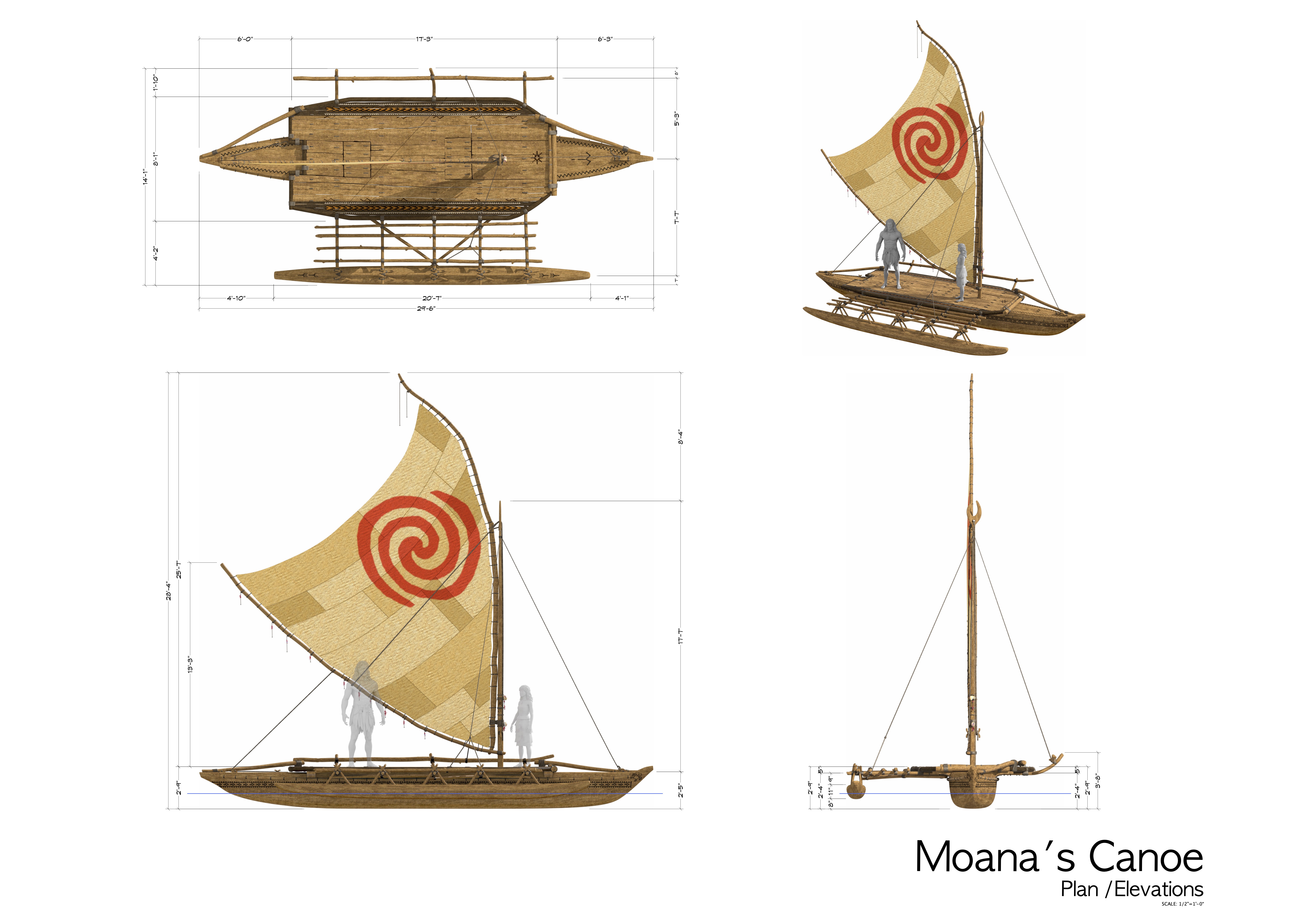 Moana canoe technical overview