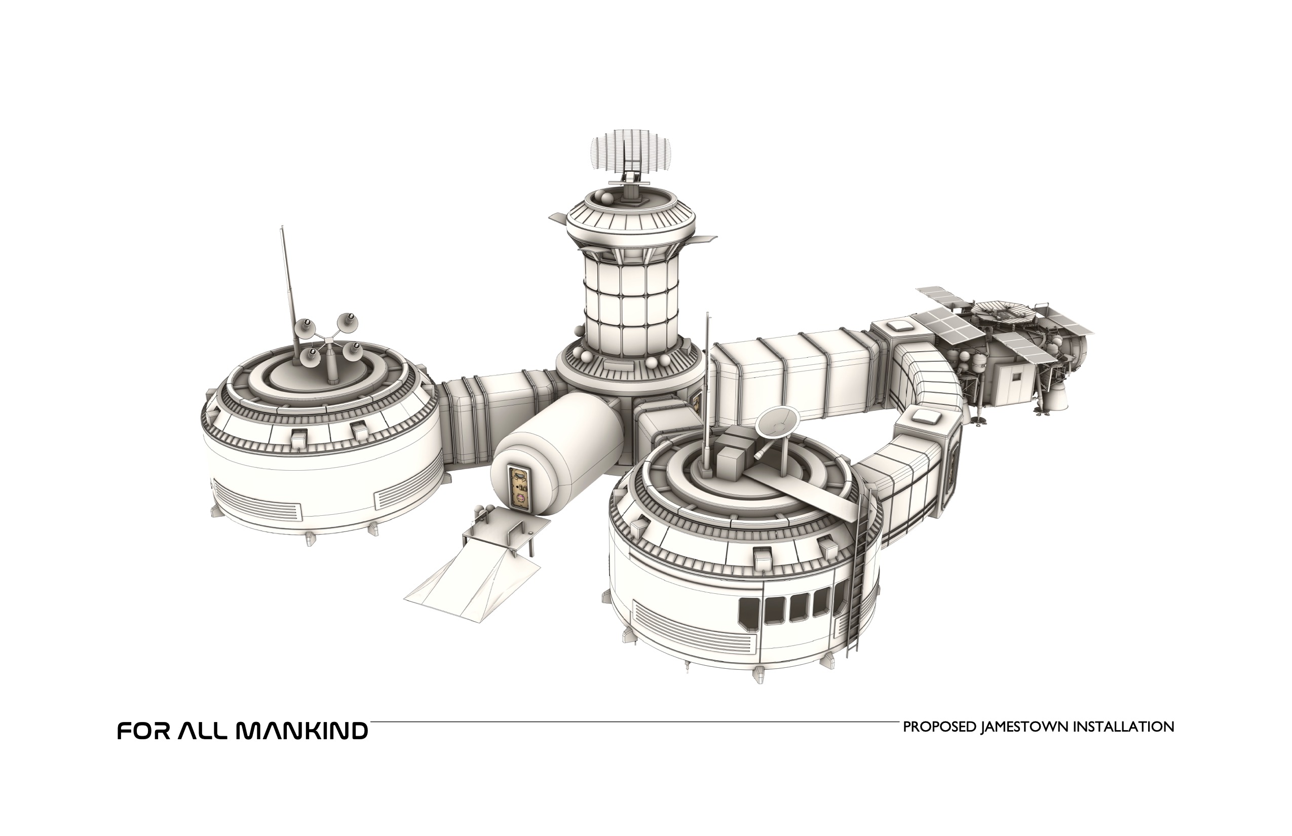 Moon base exterior concept