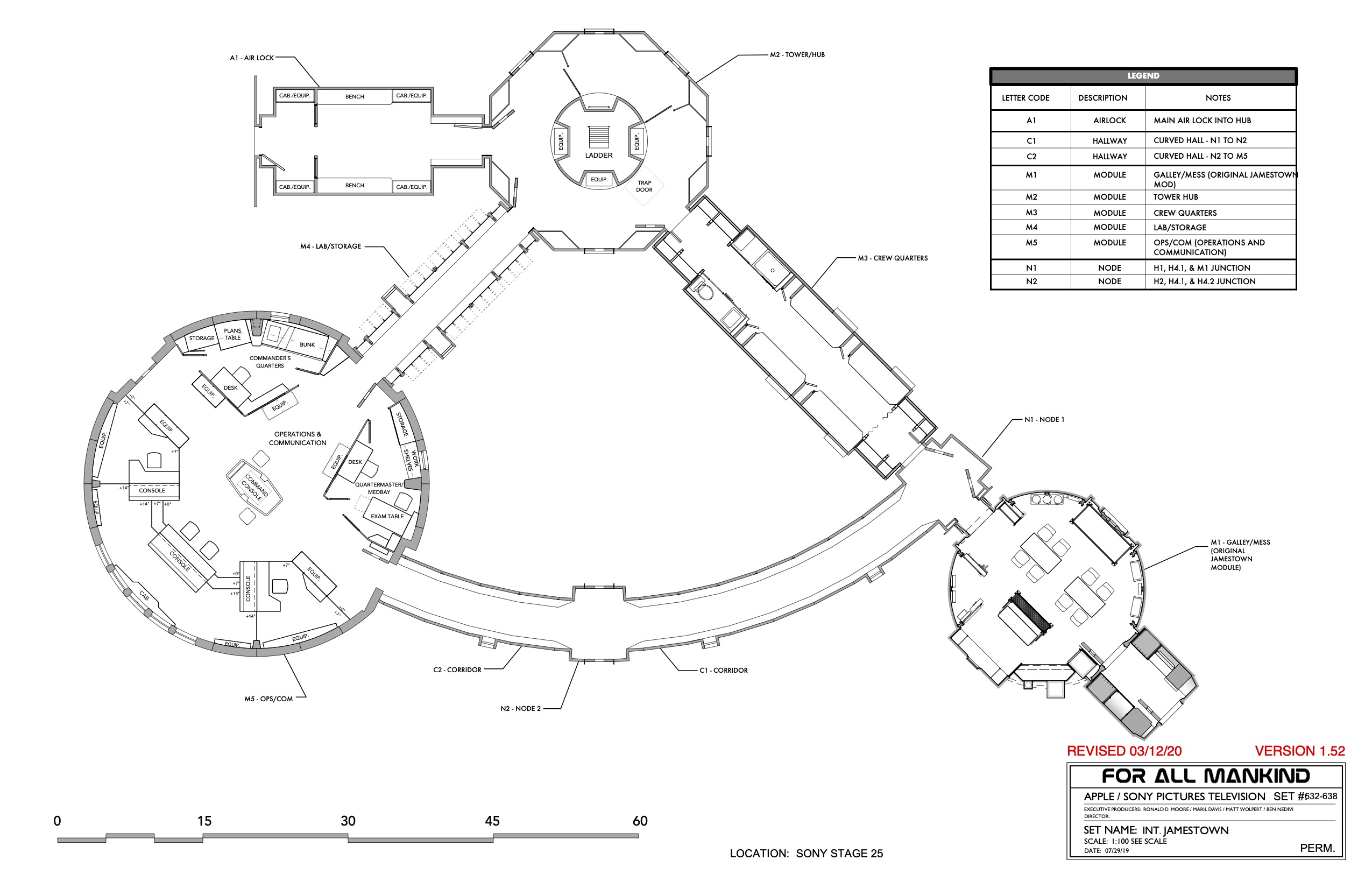 Complete moon base floor plan