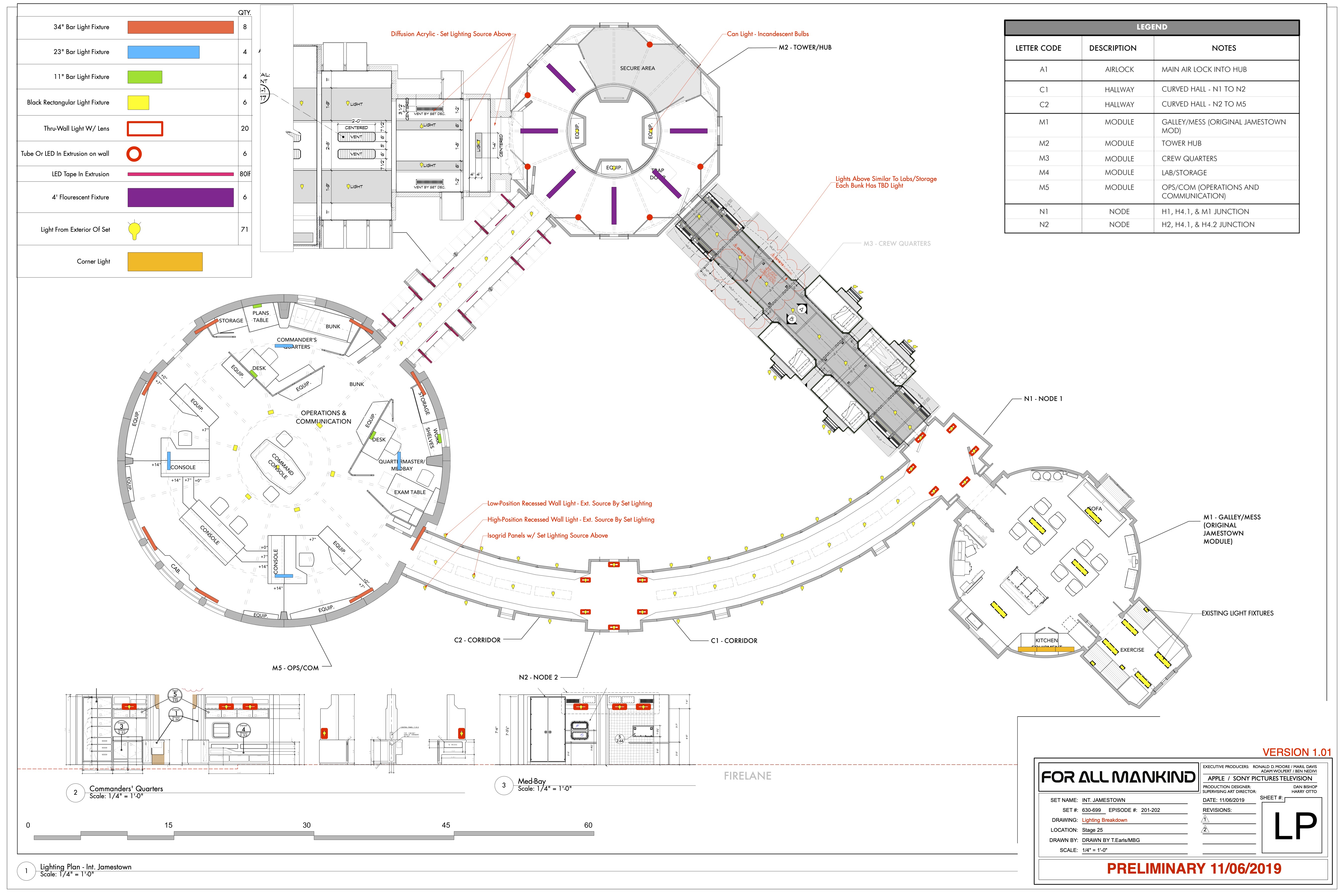 Lighting design plans