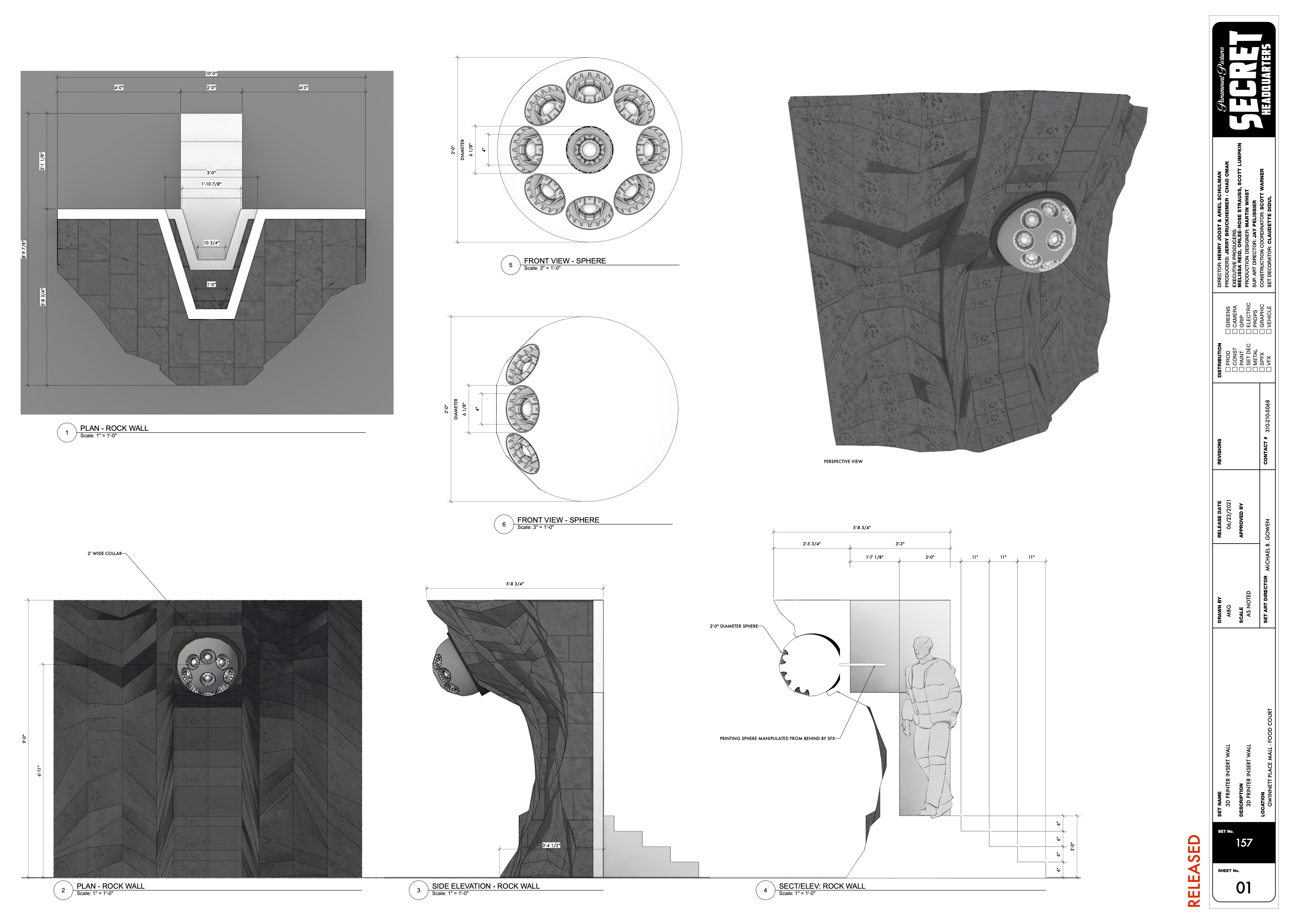Technical specifications for camera equipment integration and mounting systems