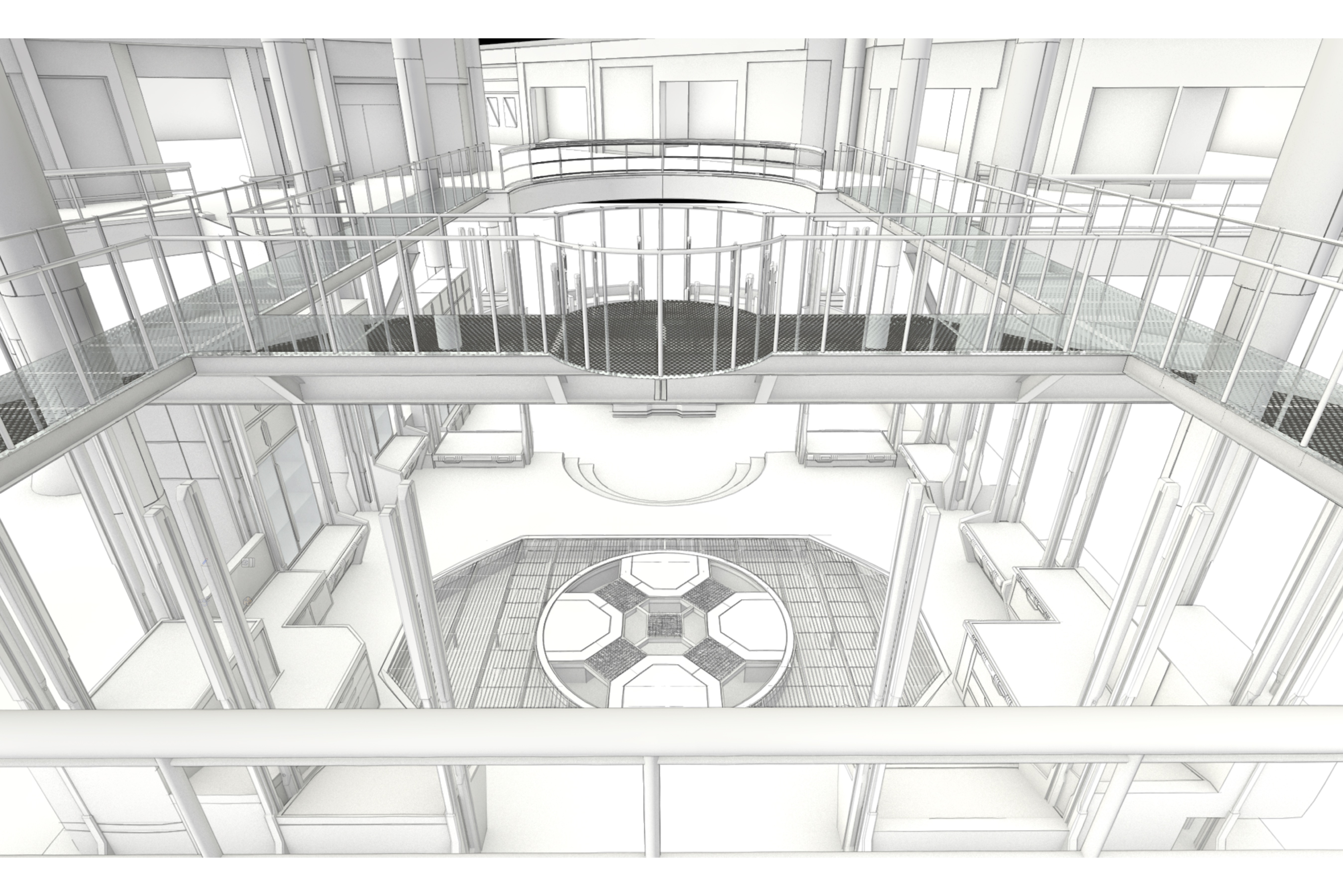 Central command area and circulation planning