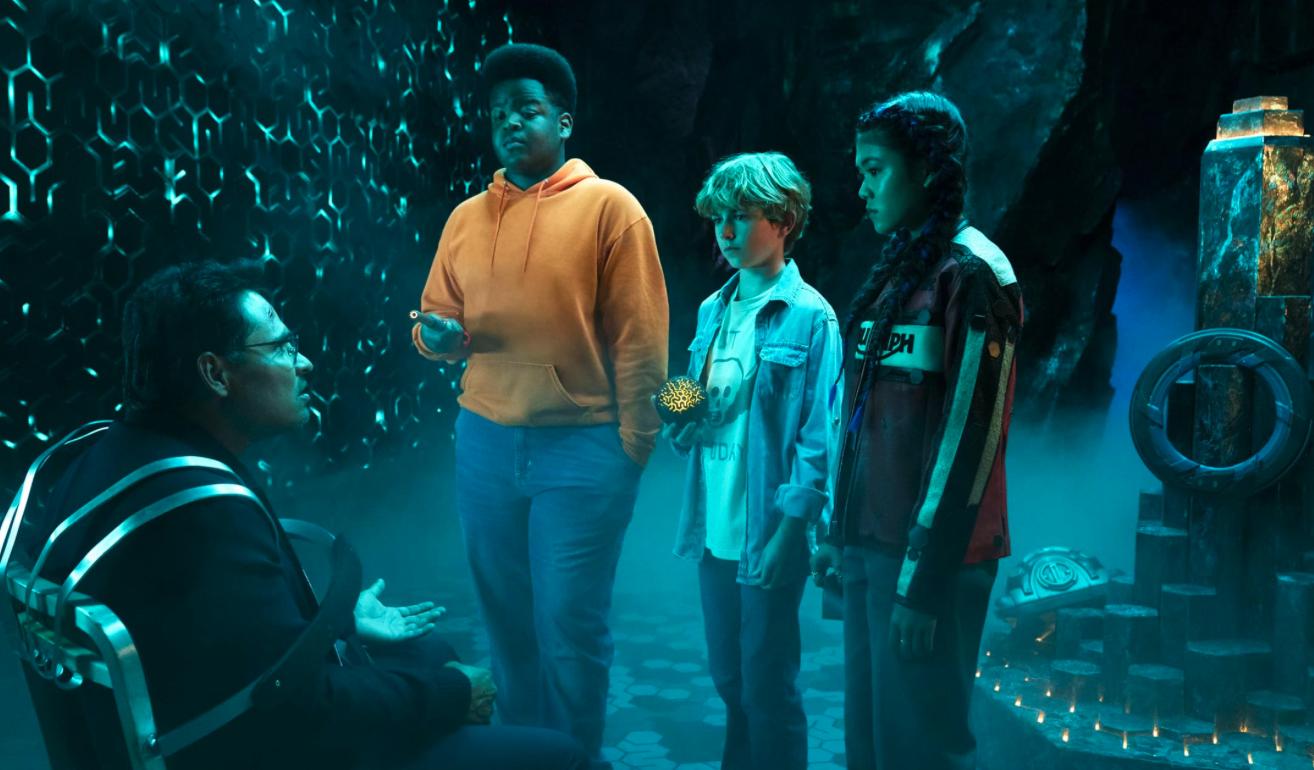 Dynamic lighting elements and video panel integration creating atmospheric environments